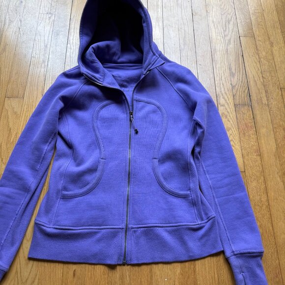 Lululemon Size 10 Purple Rocksteady Pigeon Scuba Hoodie Full-Zip Fleece Jacket - Picture 12 of 16